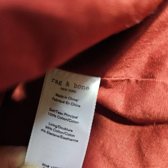 RAG & BONE Mercer Corduroy Moto Camel Cropped Jacket Womens Medium. - Picture 9 of 15